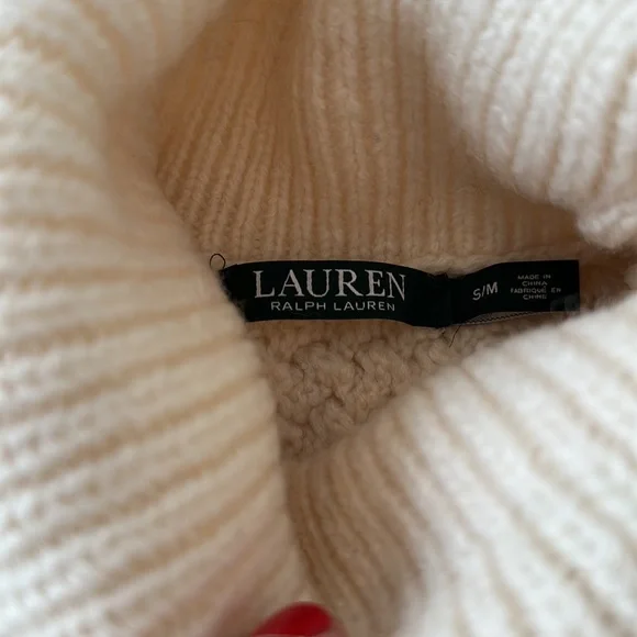 Ralph Lauren Cable Knit Poncho Cape - Picture 4 of 7